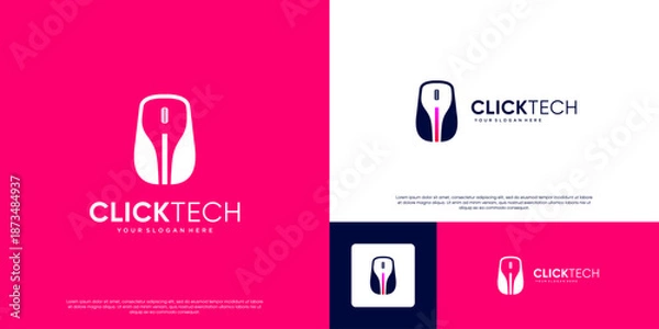 Obraz computer equipment button logo, operating system, graphic design template.