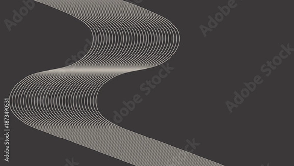 Obraz Abstract Waveform Design on Black Background