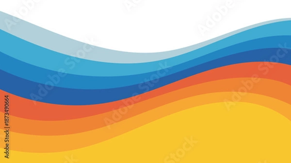 Obraz Colorful Abstract Wave Design