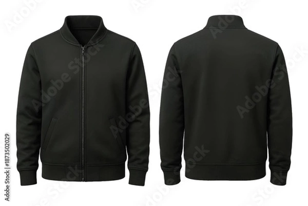 Obraz Black jacket mockup, white isolated background