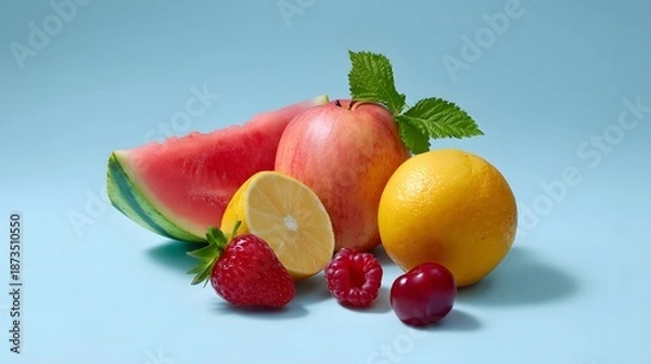 Obraz Clear fruit image, photo , generation AI 