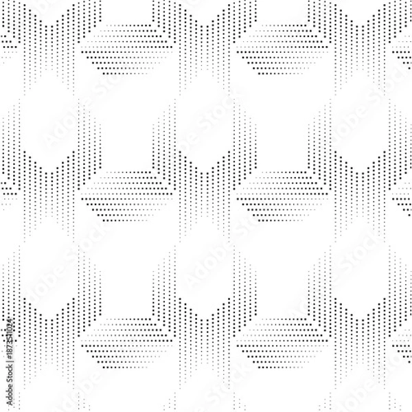 Fototapeta Seamless 3D geometric cube pattern background for modern abstract design