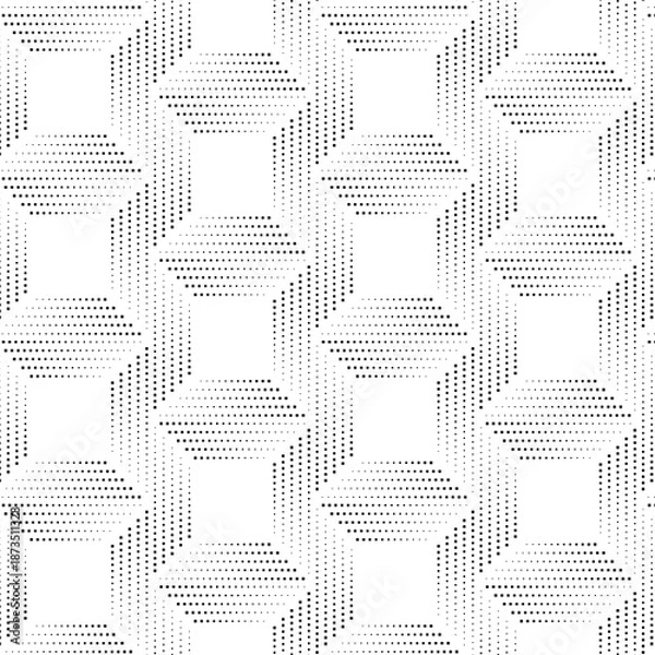 Fototapeta Seamless 3D geometric cube pattern background for modern abstract design