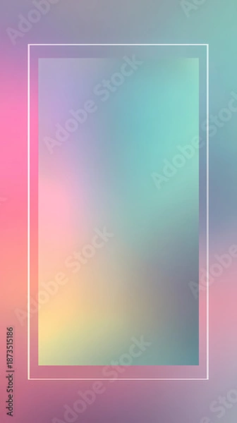 Obraz Abstract Pastel Gradient Background with Frame for Modern Design