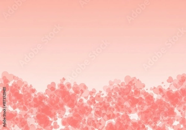 Obraz Soft peach gradient background with floral pattern