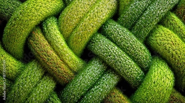 Obraz Intricate Woven Green Texture Pattern