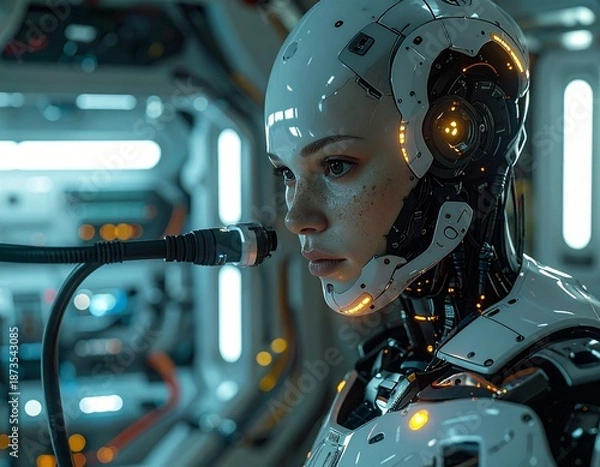 Obraz 充電をするアンドロイド