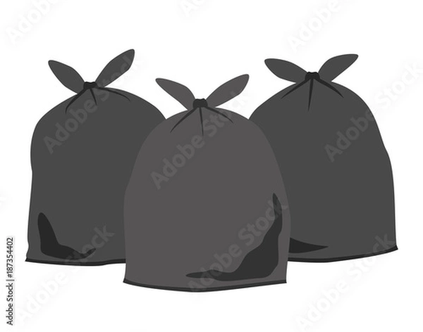 Fototapeta ゴミ袋　イラスト