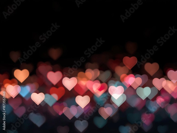 Obraz red bokeh background