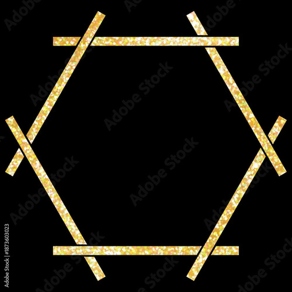 Obraz 背景素材_和風フレーム_ラメ