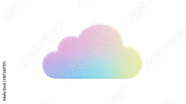 Fototapeta Pastel Cloud Icon