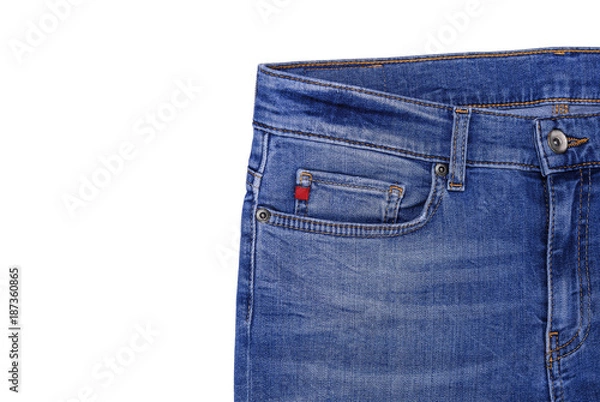 Obraz Jeans upper part of the pocket.