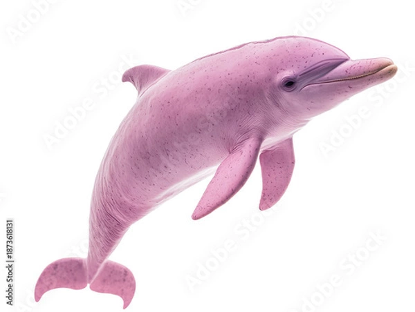 Obraz Pink Dolphin Isolated on Transparent Background