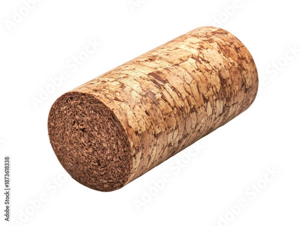 Obraz Cylindrical cork log isolated
