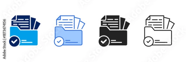 Obraz Documentation Icon Set Different Style Collection. 