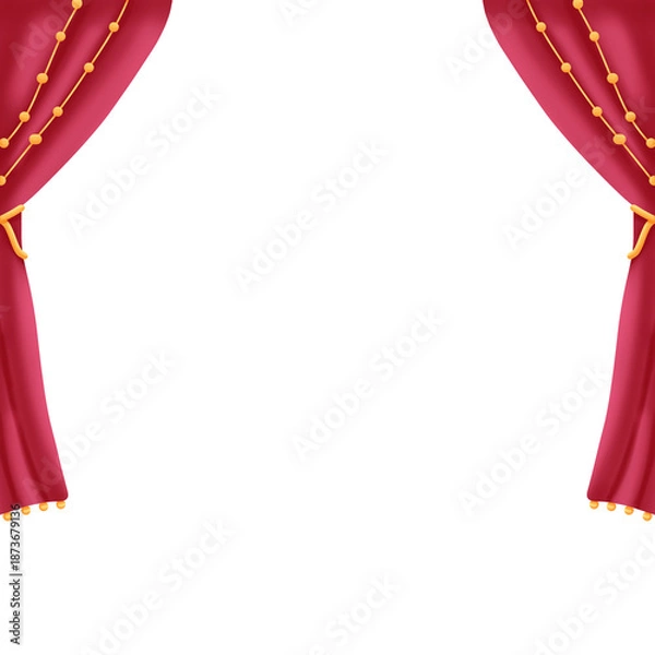 Fototapeta Red Curtains