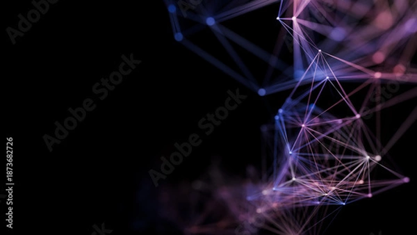 Obraz Dense Digital Neural Network Technology Abstract Concept Copy Space. 3d rendering