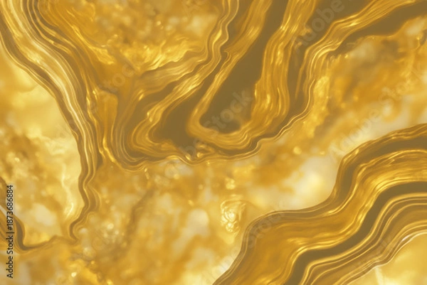 Obraz シャンパンゴールド調の上質な大理石風ラグジュアリー背景