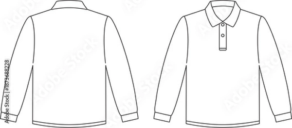 Obraz ポロシャツ　長袖　白