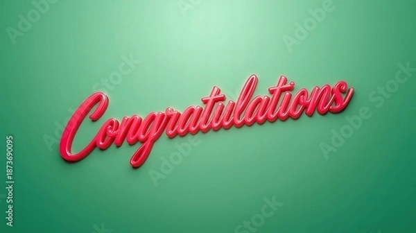 Obraz Congratulations Script Text Design Element