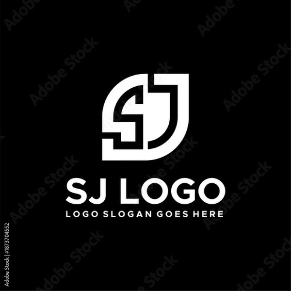 Obraz SJ Letter monogram logo vector image