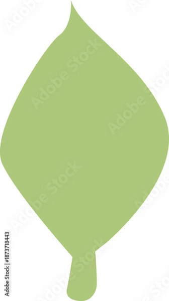 Obraz 緑の葉のイラスト 透明背景