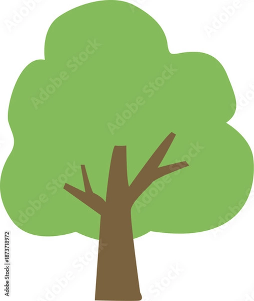 Obraz 緑の木のイラスト透明背景