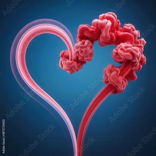 Obraz Abstract heart shaped cloud formation