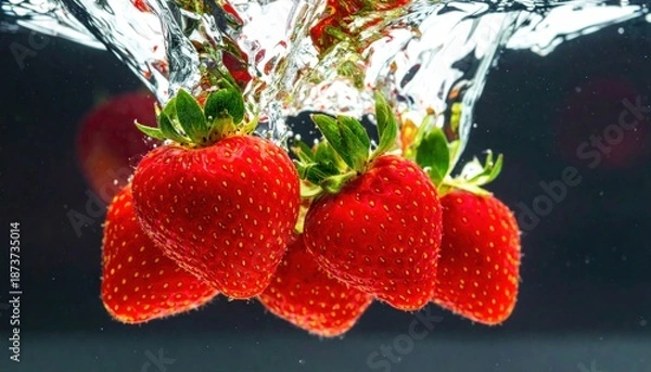 Obraz Strawberries in Water. (2)