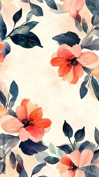 Obraz Delicate floral pattern with soft colors