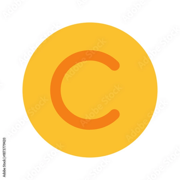 Obraz coin flat icon