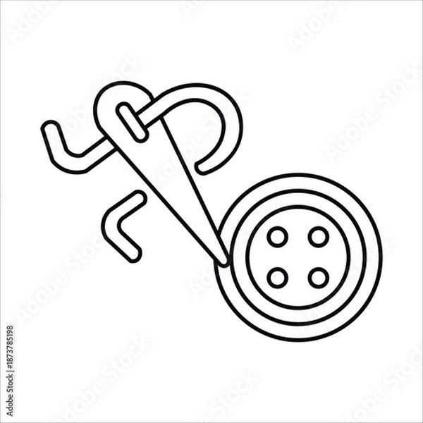 Fototapeta button icons. simple line vector illustration