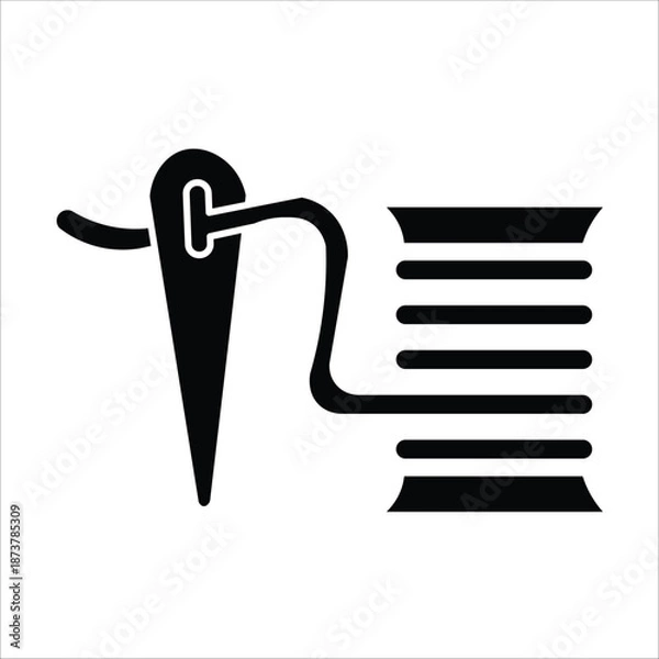 Fototapeta sewing trhead spool icons. simple solid vector illustration