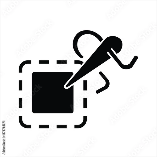 Fototapeta sewing icons. simple solid vector illustration