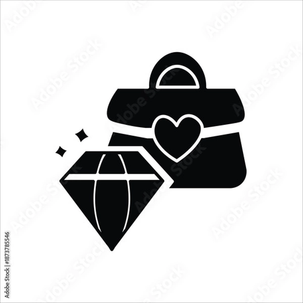 Fototapeta luxury icons. simple solid vector illustration