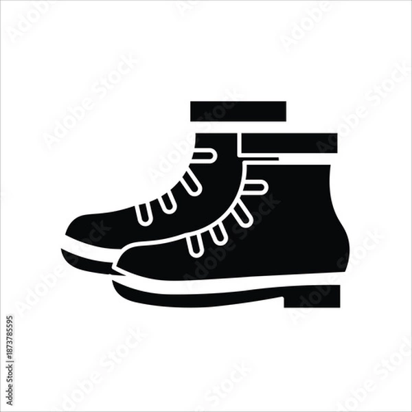 Fototapeta boots icons. simple solid vector illustration