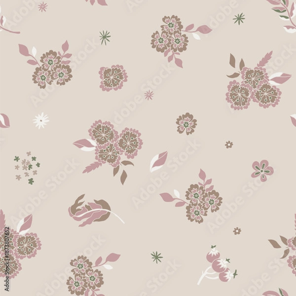 Obraz Soft Cottage Floral Scatter Pattern