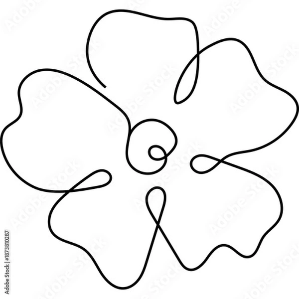 Obraz Flat Flower Line Art