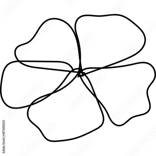 Obraz Flat Flower Line Art