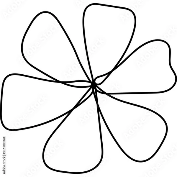 Obraz Flat Flower Line Art