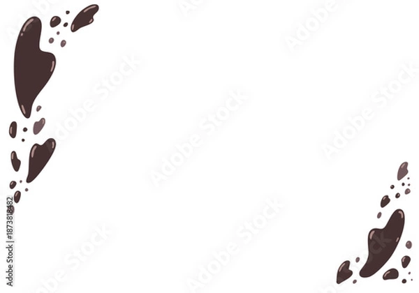 Obraz チョコレートのようなハートのフレーム