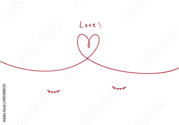 Obraz 赤いハートのフレーム