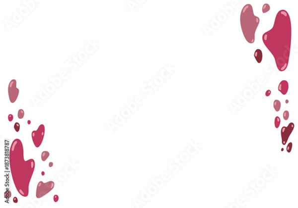 Obraz 赤いハートのグラフィカルなフレーム