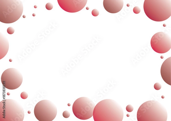 Obraz ドットフレームレッド