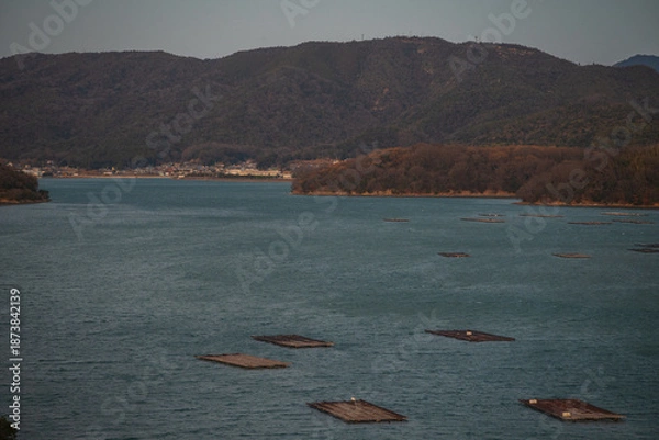 Obraz 日本の岡山の美しいトワイライトタイム