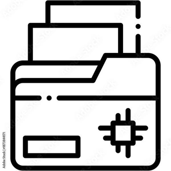 Obraz Data Folder and File Storage Icon