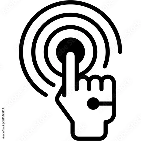 Obraz Touch Screen Tap and Digital Interaction Icon
