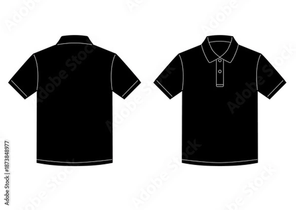 Obraz ポロシャツ　半袖　黒