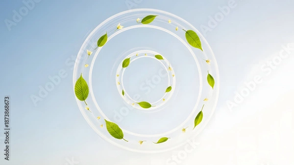 Fototapeta Abstract circular wind swirl composition