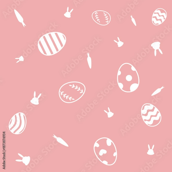 Obraz Minimalist Easter seamless pattern.